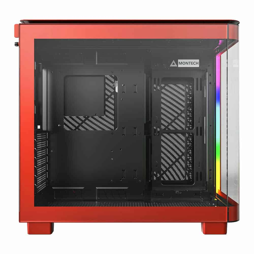 (image for) Montech KING 95 Red Mid Tower Curved Dual Window Case